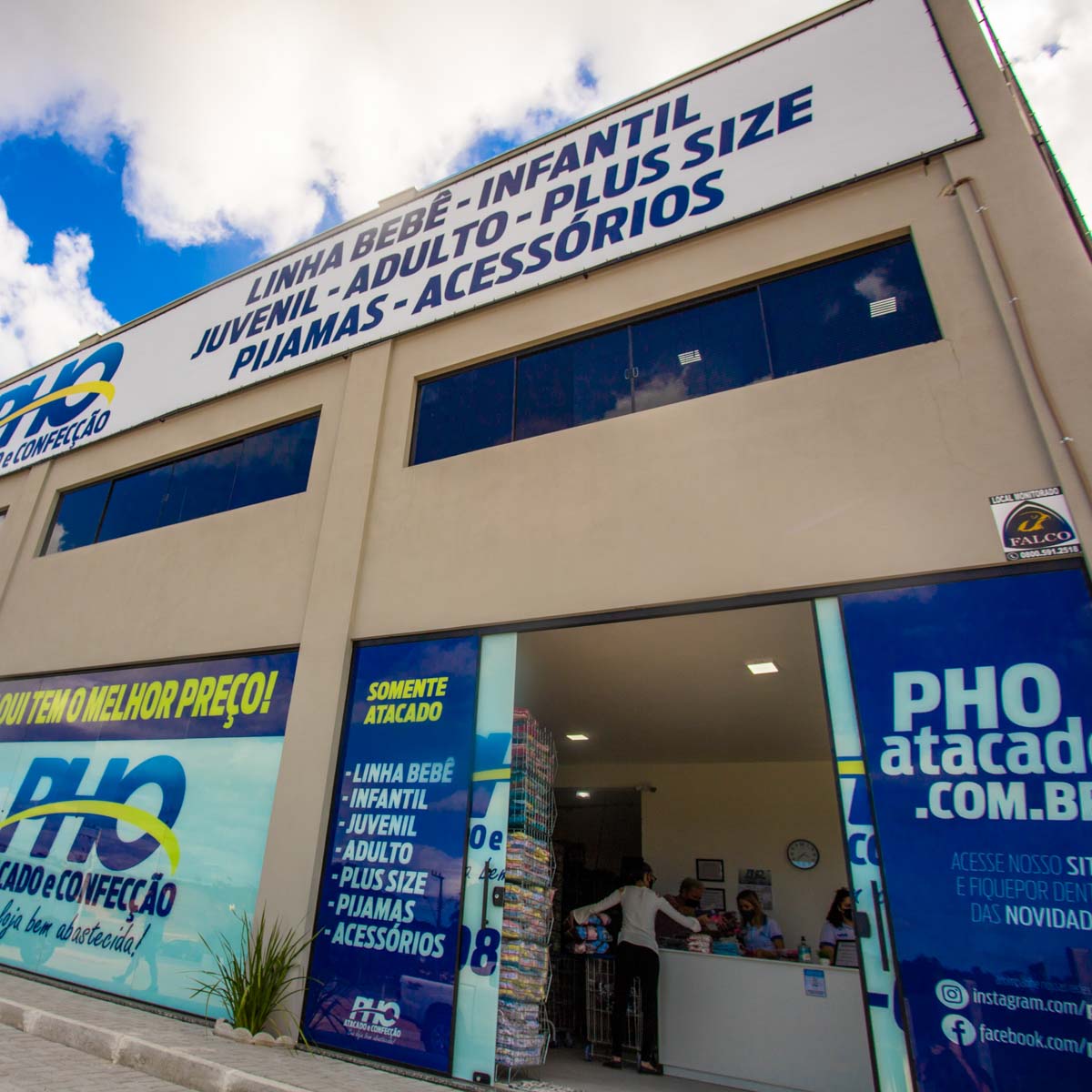 Fachada da PHO Atacado em 2021