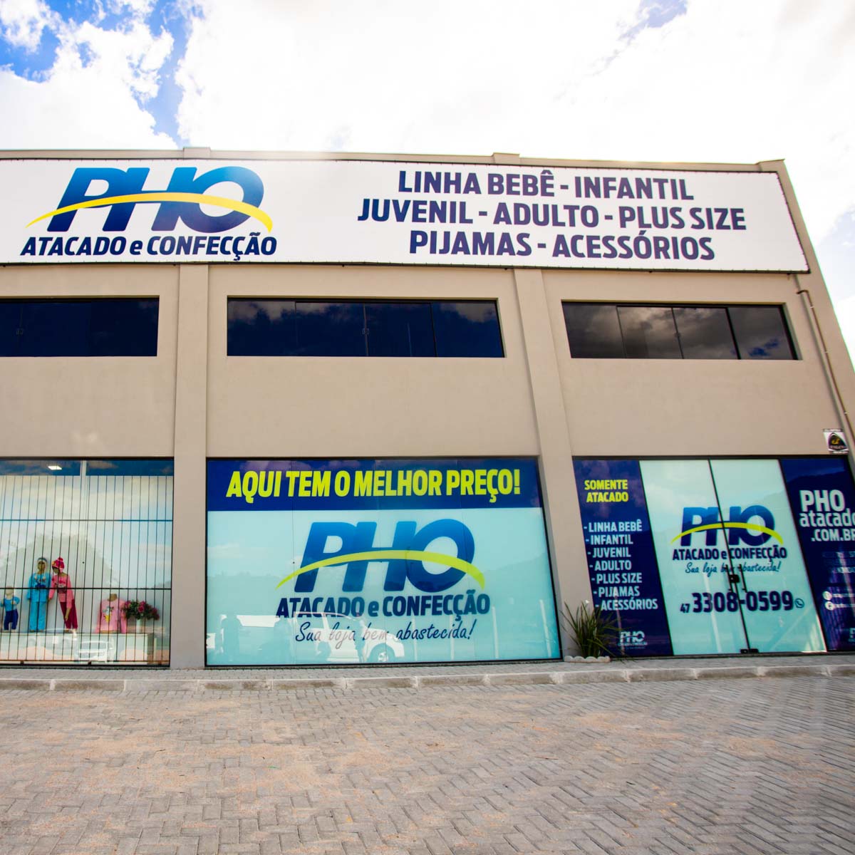 Fachada da PHO Atacado em 2021