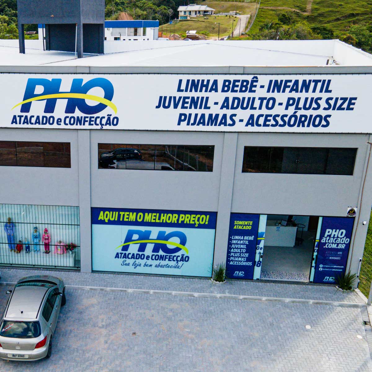 Fachada da PHO Atacado em 2021